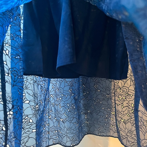 NWT French Connection Embroidered Strappy Midi Dress in Midnight Blue - Picture 14 of 17